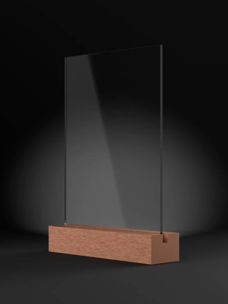 istock Transparent Acrylic Tent Card Poster Stand - 3D Illustration Render 2166343055