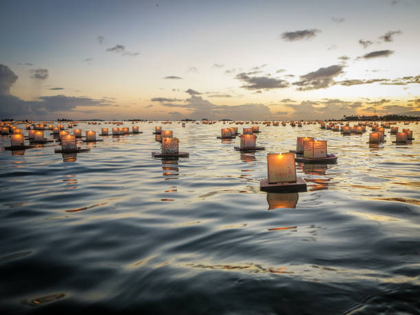 istock Lantern Memorial Ceremony at Sunset 2166348745
