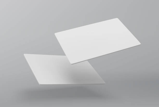 istock Realistic floating business branding cards template mockup with shadows. Vector illustration 2166358860