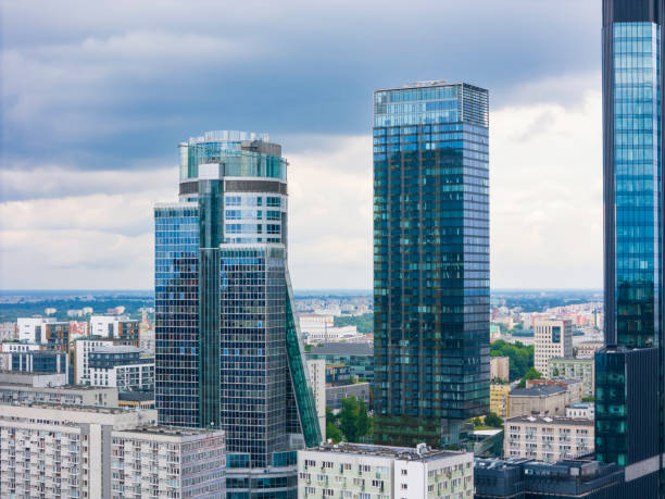 istock Warsaw city skyline (aerial view) 2166362891