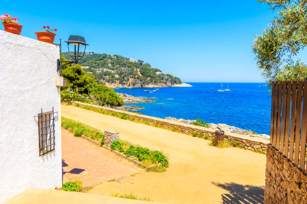 istock Coastal path from Calella de Palafrugell to Llafranc town, Costa Brava, Spain 2166363233