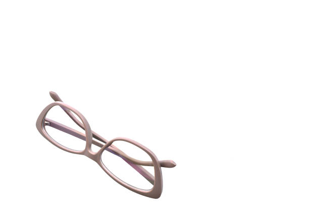 istock Pair of glasses with a grey frame on a plain white background. 2166364058