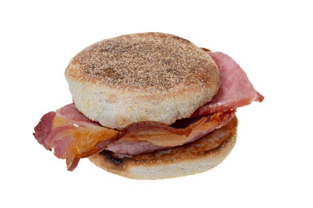 Taylor ham, pork roll, egg and cheese breakfast sandwich on a kaiser roll from New Jersey