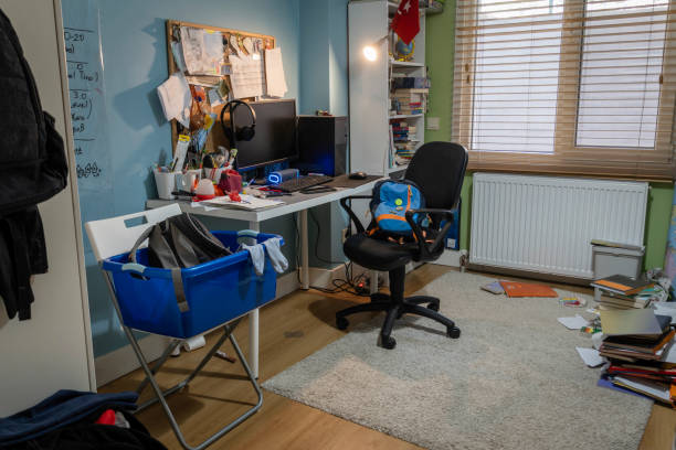Messy teen room.