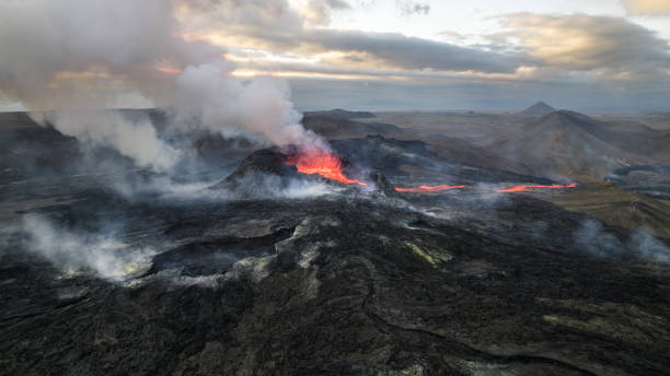 istock Volcano eruption in Grindavik in Iceland 2166368274