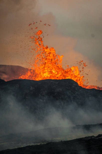 istock Volcano eruption in Grindavik in Iceland 2166368952