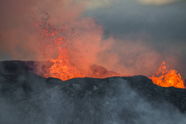 istock Volcano eruption in Grindavik in Iceland 2166369132