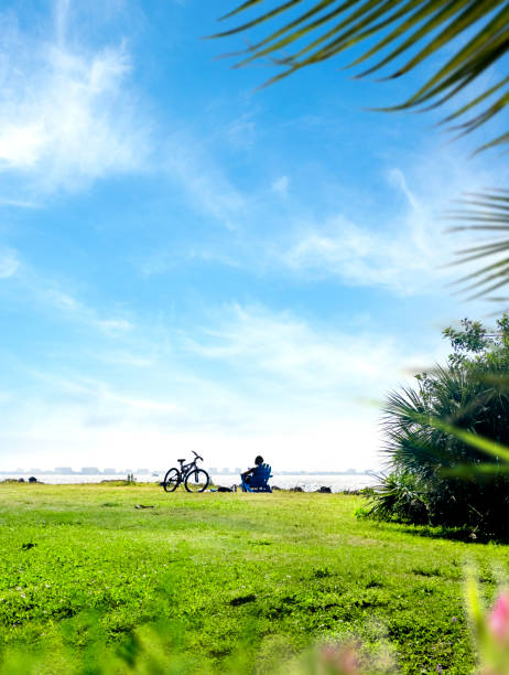 One young man enjoying outdoor in Florida