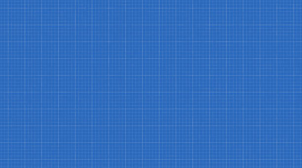 Seamless blue graph paper background Seamless Blue mosaic grid graph paper background vector illustration Blueprint stock illustrations