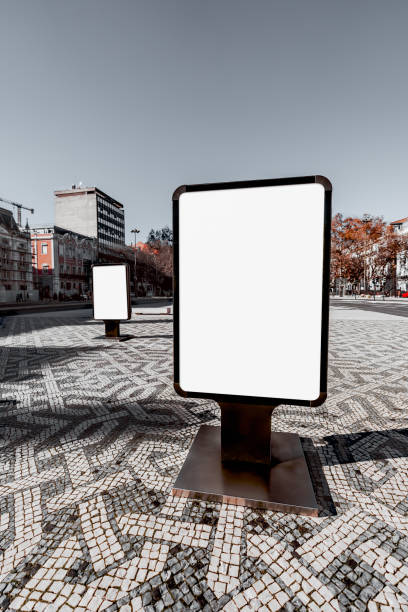 istock Blank billboards in urban square 2166374654