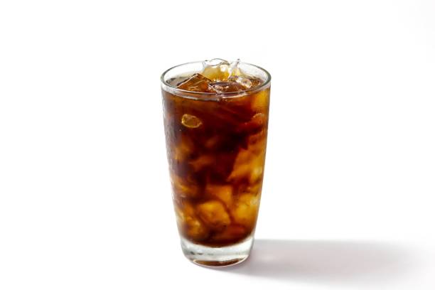 istock Americano ice coffee serving with coffee beans in isolated concept. 2166380345