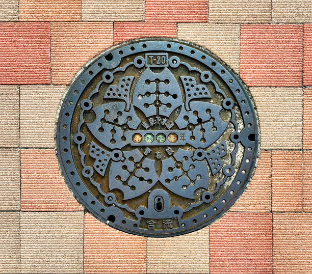 istock manhole, metal, sewage, road, sidewalk 2166381050