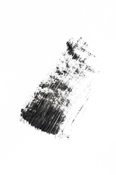 istock Black mascara brush strokes isolated on white 2166381803