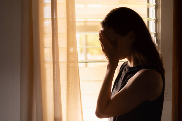 istock Young woman at home going through mental struggles depression stress 2166389392
