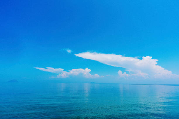 Landscape view, beautiful seashore in Tropea, Calabria, Italy. Beach and turquoise sea photography.
