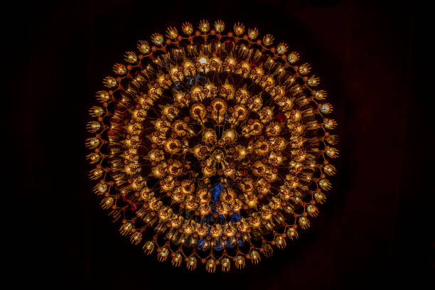 chandelier hanging in the ceiling