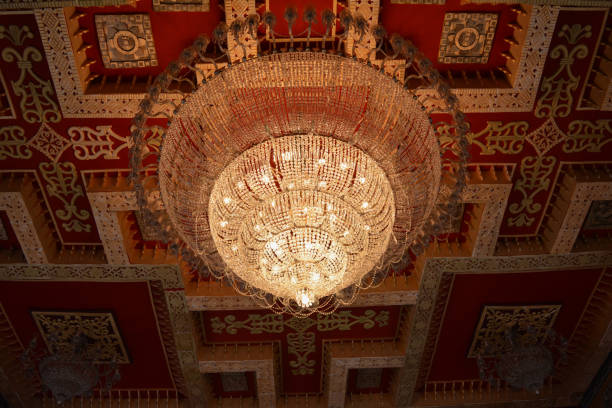 istock chandelier hanging in the ceiling 2166395386