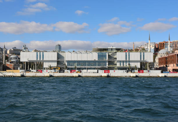 Istanbul, Turkey- November 11,2021:Istanbul Modern, a.k.a. Istanbul Museum of Modern Art, is a contemporary art gallery located inside the Galataport complex in the Beyoğlu district of Istanbul, Turkey. Inaugurated on December 11, 2004, Istanbul Modern was Turkey's first modern and contemporary art gallery and focuses on Turkish artists