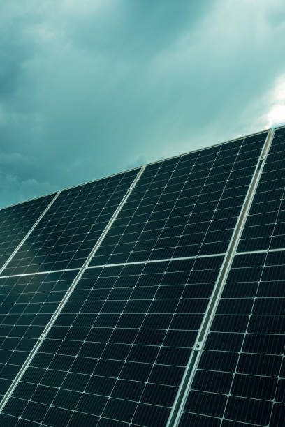 istock Closeup of solar panel cells surface. Solar energy is renewable and clean energy. 2166404134