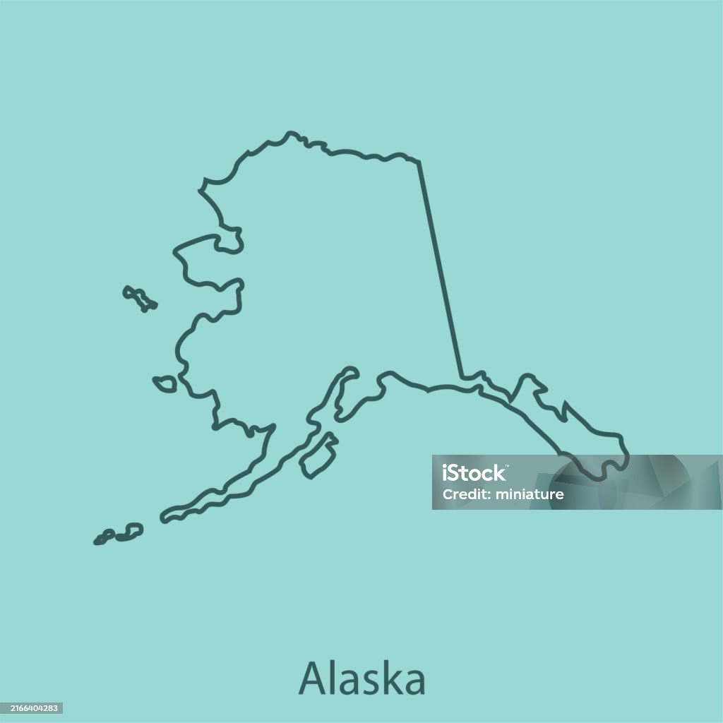 Vector Alaska State Map Alaska Map Stock Illustration - Download Image Now - Abstract, Alaska ...