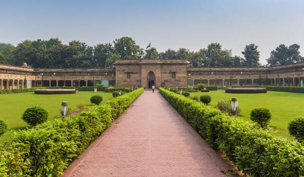 Path leading to the archeological museum in Sarnath, India