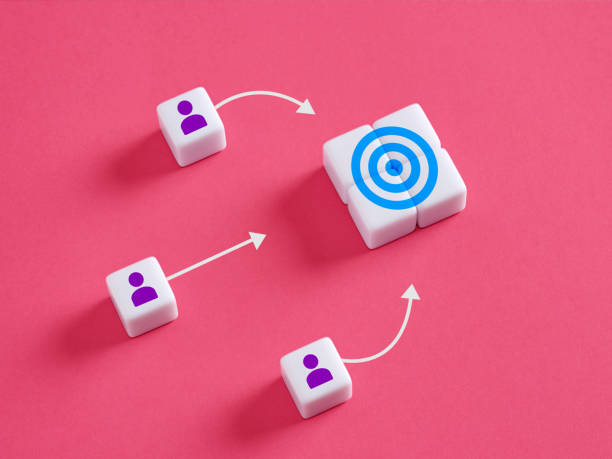 istock Business people cubes connecting to achieve target goal 2166412633