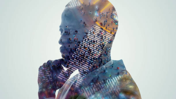 istock Human and society concept. Double exposure. 2166414095