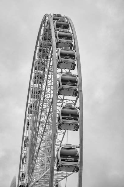 Niagara Falls, Canada - August 5, 2024: Niagara Skywheel on a cloudy day.