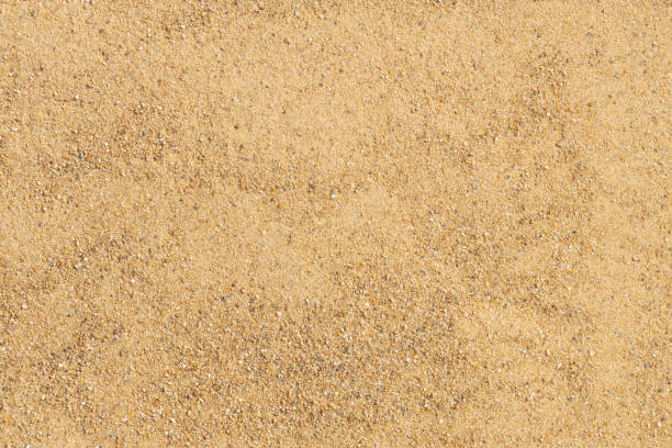 istock Beige beach sand background or texture. Copy space, top view. 2166415910