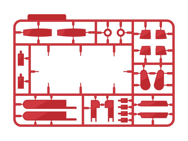 Plastic Models Plastic model runner frame model kit stock illustrations