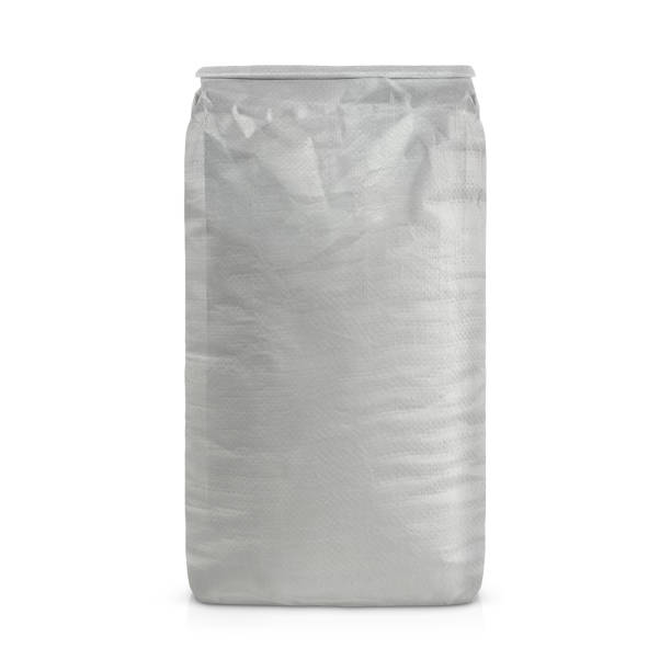 istock Plastic Bag Mockup, 25 kg Bag Mockup, Sand bag or white plastic canvas sack for rice or agriculture product 2166415998