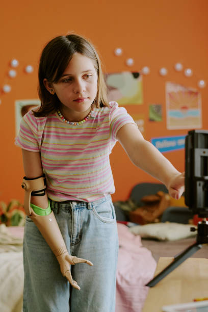 istock Teen Blogger Turning On Camera 2166416880
