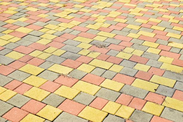 istock Beautiful pavement with colorful ceramic tiles 2166418205