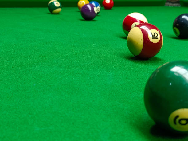 istock Snooker ball on the green snooker table 2166420313