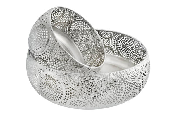 Decoration bowl set on white background