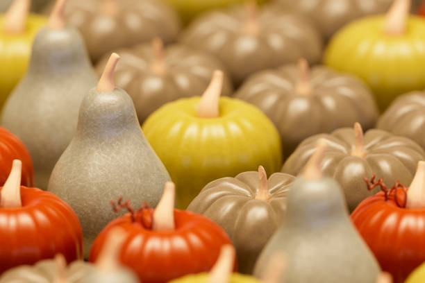 istock Happy Thanksgiving Day background with pumpkins 2166422820