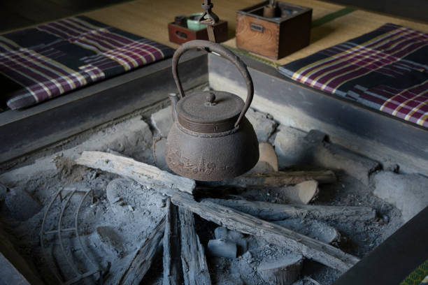 istock Hearth and iron kettle in an old Japanese house 2166424040