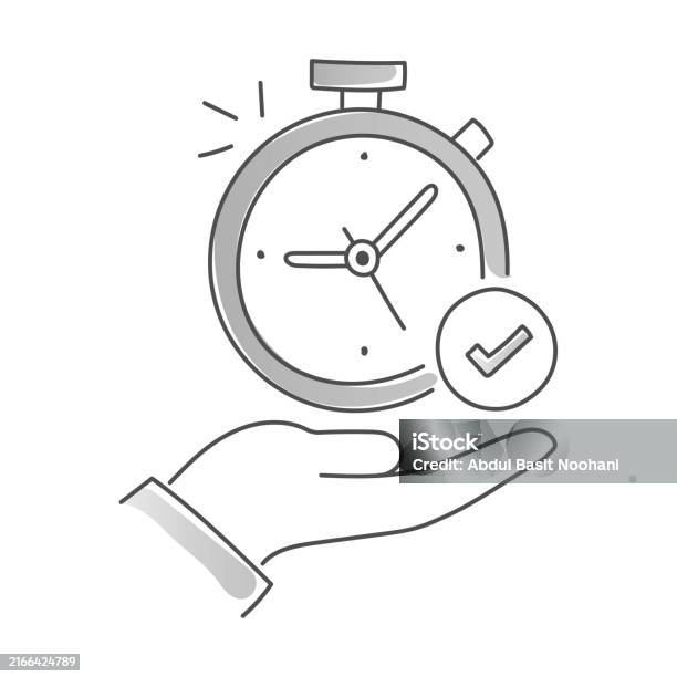 Comp Time Symbol Handdrawn Time Management Symbol Efficiency Task Completion ...