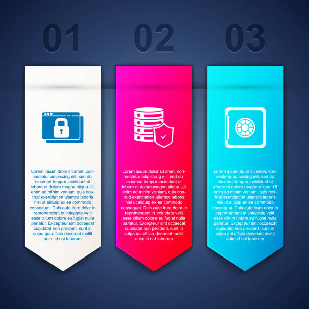 Set Secure your site with HTTPS, SSL, Server shield and Safe. Business infographic template. Vector Set Secure your site with HTTPS, SSL, Server shield and Safe. Business infographic template. Vector. switch banks stock illustrations