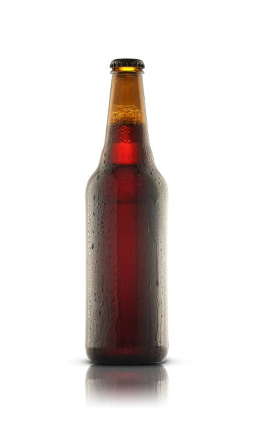 istock glass bottle with dark non-alcoholic beer 2166426938