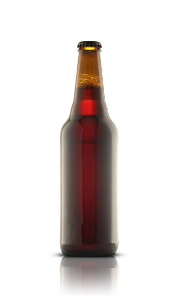 istock glass bottle with dark non-alcoholic beer 2166426939