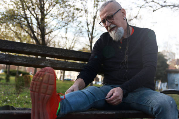 istock A senior man injured his leg 2166429632