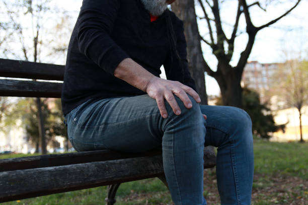 istock A senior man injured his leg 2166429639