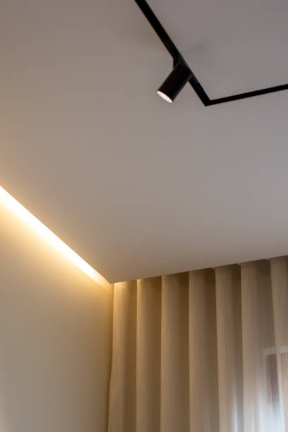 istock Lighting equipment in high luxury modern apartment interior design 2166430251