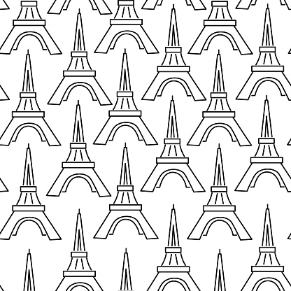 Eiffel Tower Patterns Stock Illustration - Download Image Now ...