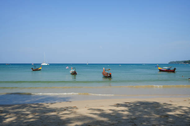 istock Beautiful beach with clear blue sky at phuket Thailand. 2166435867