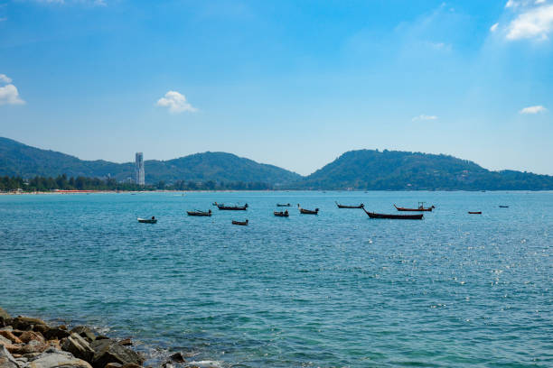 istock Beautiful beach with clear blue sky at phuket Thailand. 2166435896