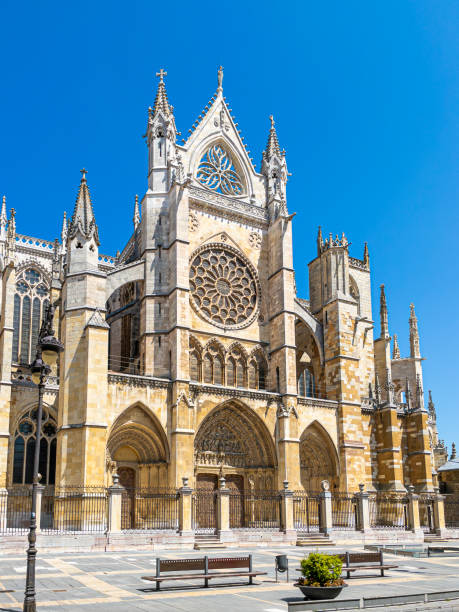 istock South facade of the Leon Cathedral. Leon, Castilla y Leon, Spain. 2166440436