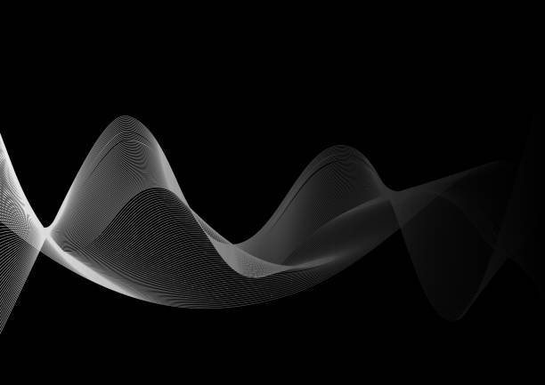 istock Abstract background illustration of curves on black background 2166443143