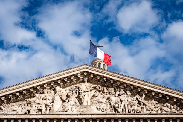 istock French Pantheon with flag 2166443461